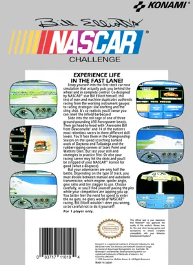 Bill Elliott's NASCAR Challenge (USA) box cover back